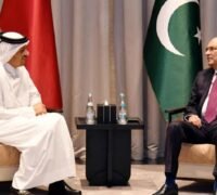 صدر آصف زرداری اور قطری وزیراعظم کی ملاقات