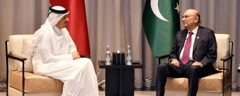 صدر آصف زرداری اور قطری وزیراعظم کی ملاقات